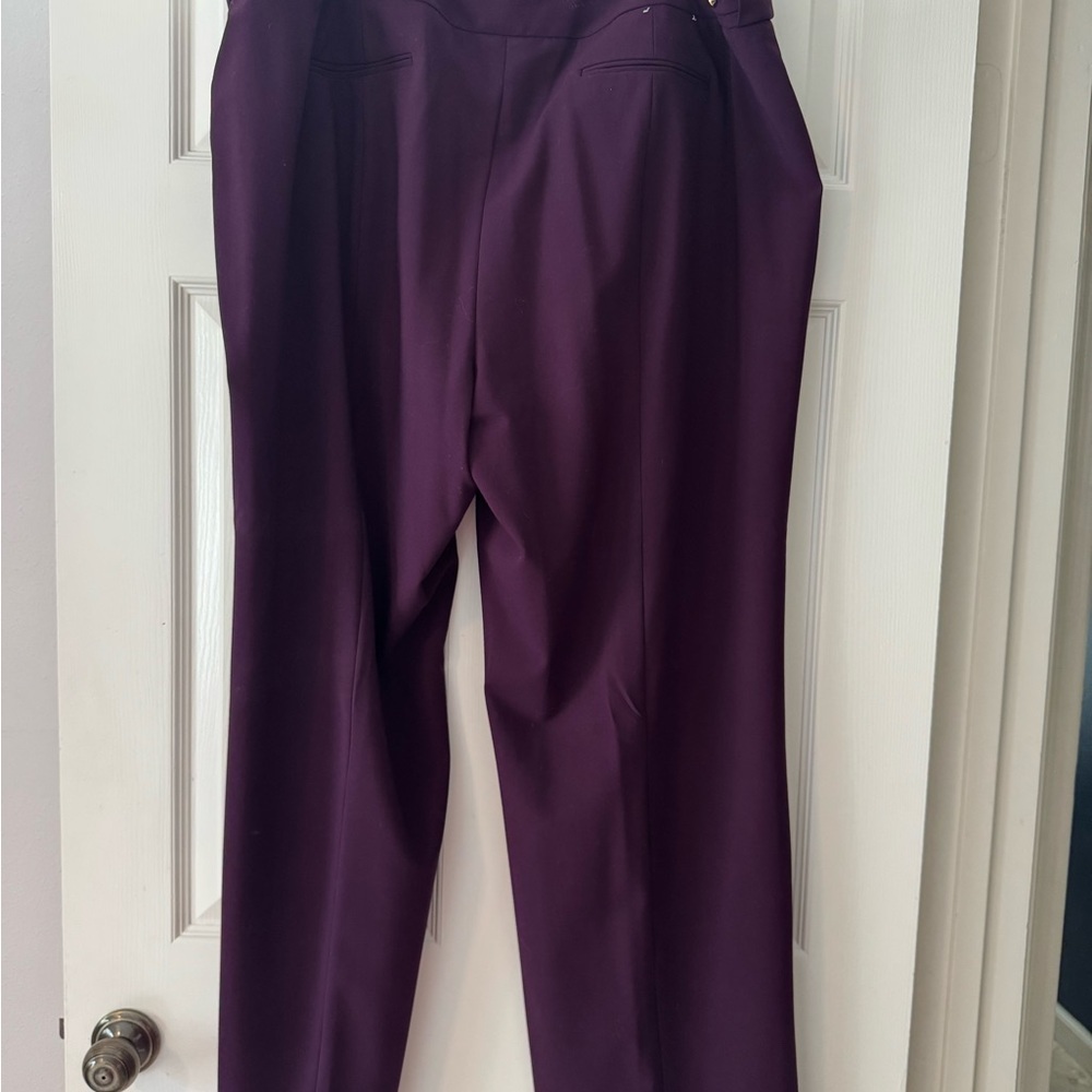 Calvin Klein Plus Size Plum Open Front Jacket/Trouser Set - Picture 8 of 8